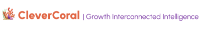 CleverCoral logo with tagline - 658px